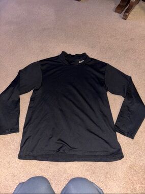 Men's Black Long-Sleeve Performance Shirt